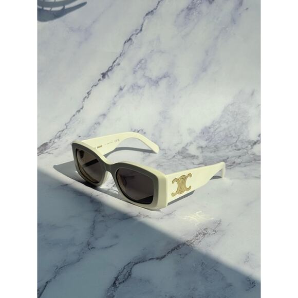 NEW Celine CL40282U Triomphe XL White Gold Sunglasses main image 4